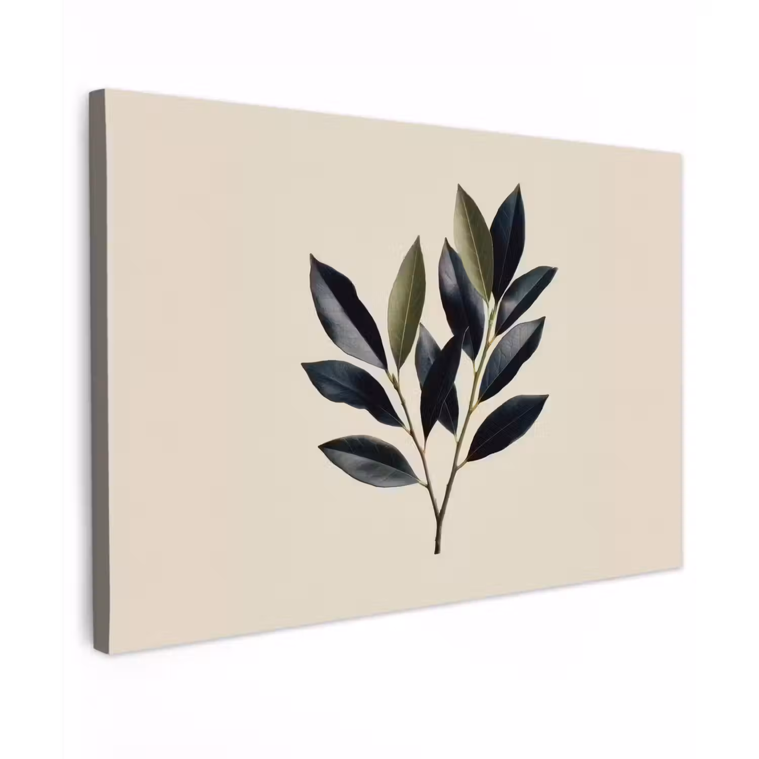 Ovaal - Olijfgroen - Simpel canvas 2cm klein -z3d