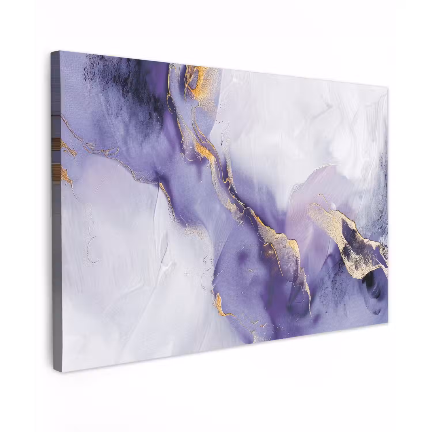 Paars - Modern - Marmer - Abstract canvas 2cm klein -z3d