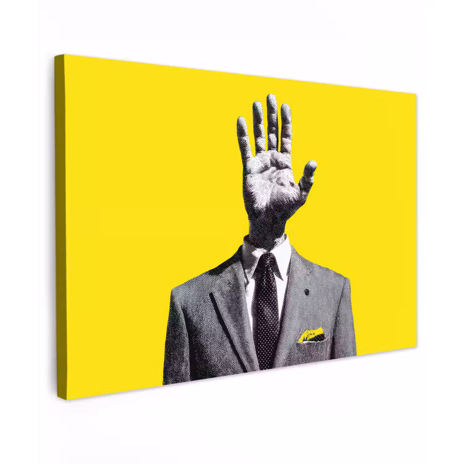 Pak - Hand - Geel canvas 2cm klein -z3d