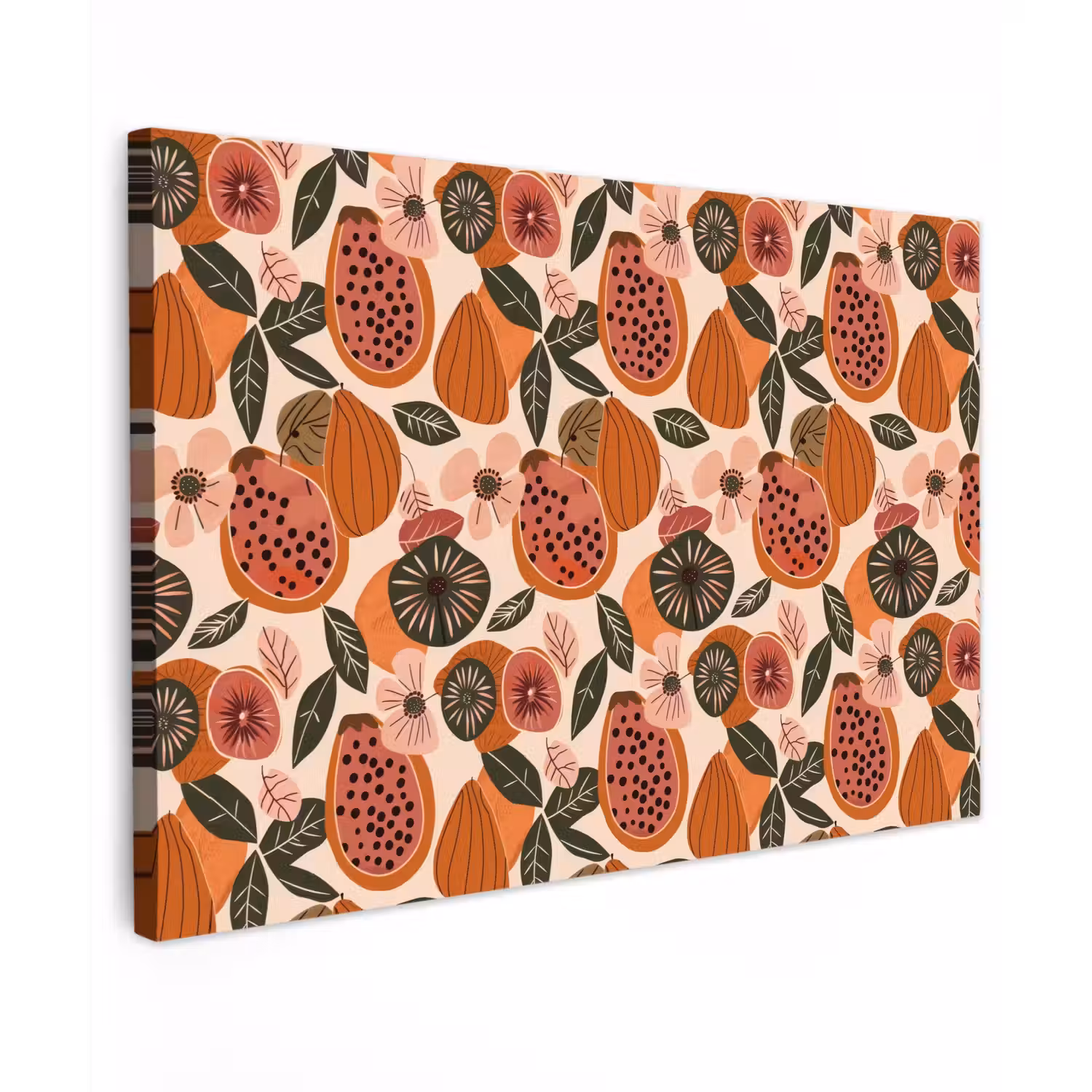 Papaja - Bloesem - Oranje canvas 2cm klein 34 -z3d