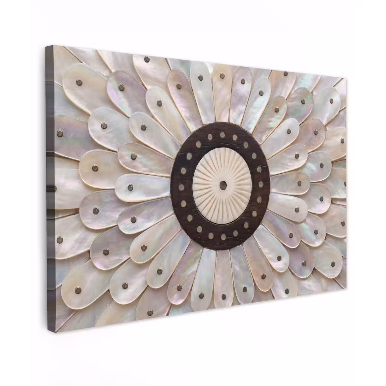 Parelmoer - Patroon - Decoratie - Ambacht - Wit canvas 2cm klein -z3d