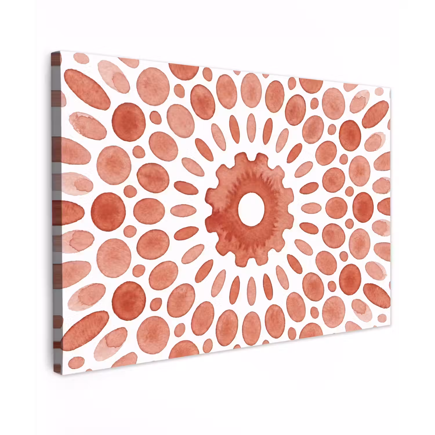 Patroon - Cirkels - Abstract - Modern - Rood canvas 2cm klein -z3d