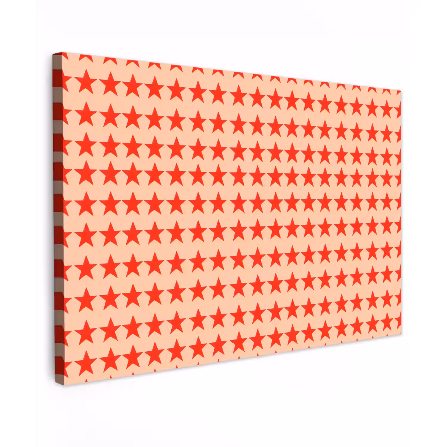 Patroon - Sterren - Rood canvas 2cm klein 34 -z3d