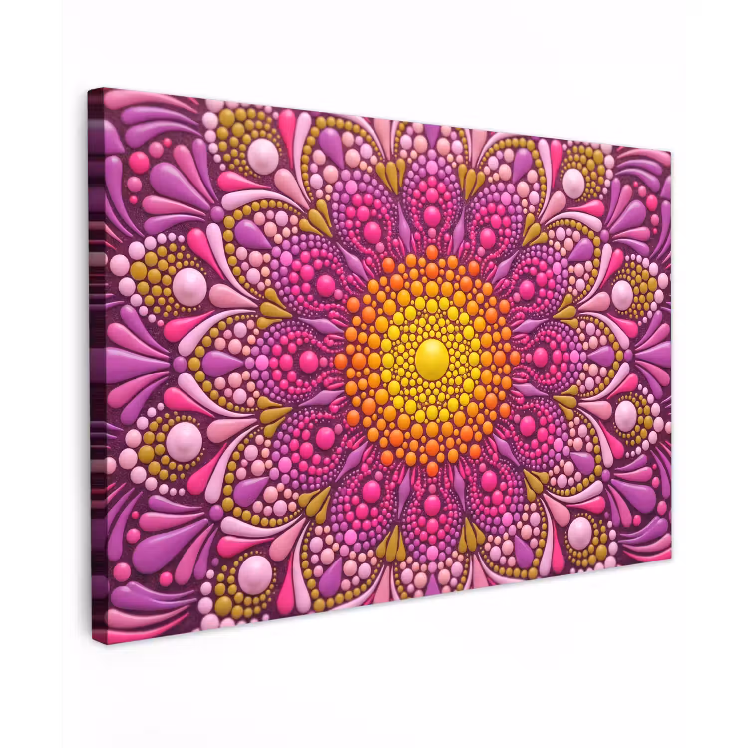 Patroon - Stippen - Abstract - Kleurrijk canvas 2cm klein -z3d