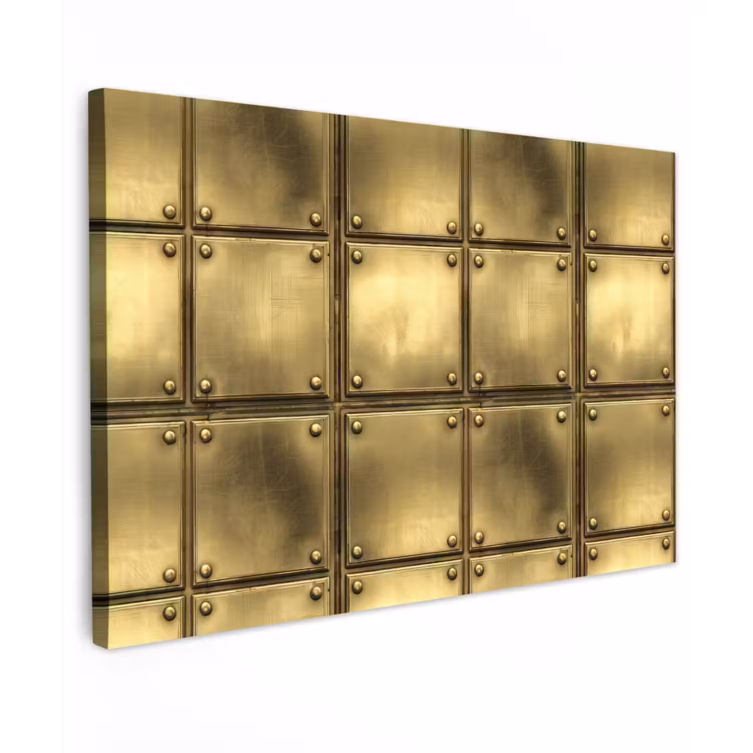 Platen - Industrieel - Stoer - Goud canvas 2cm klein 34 -z3d