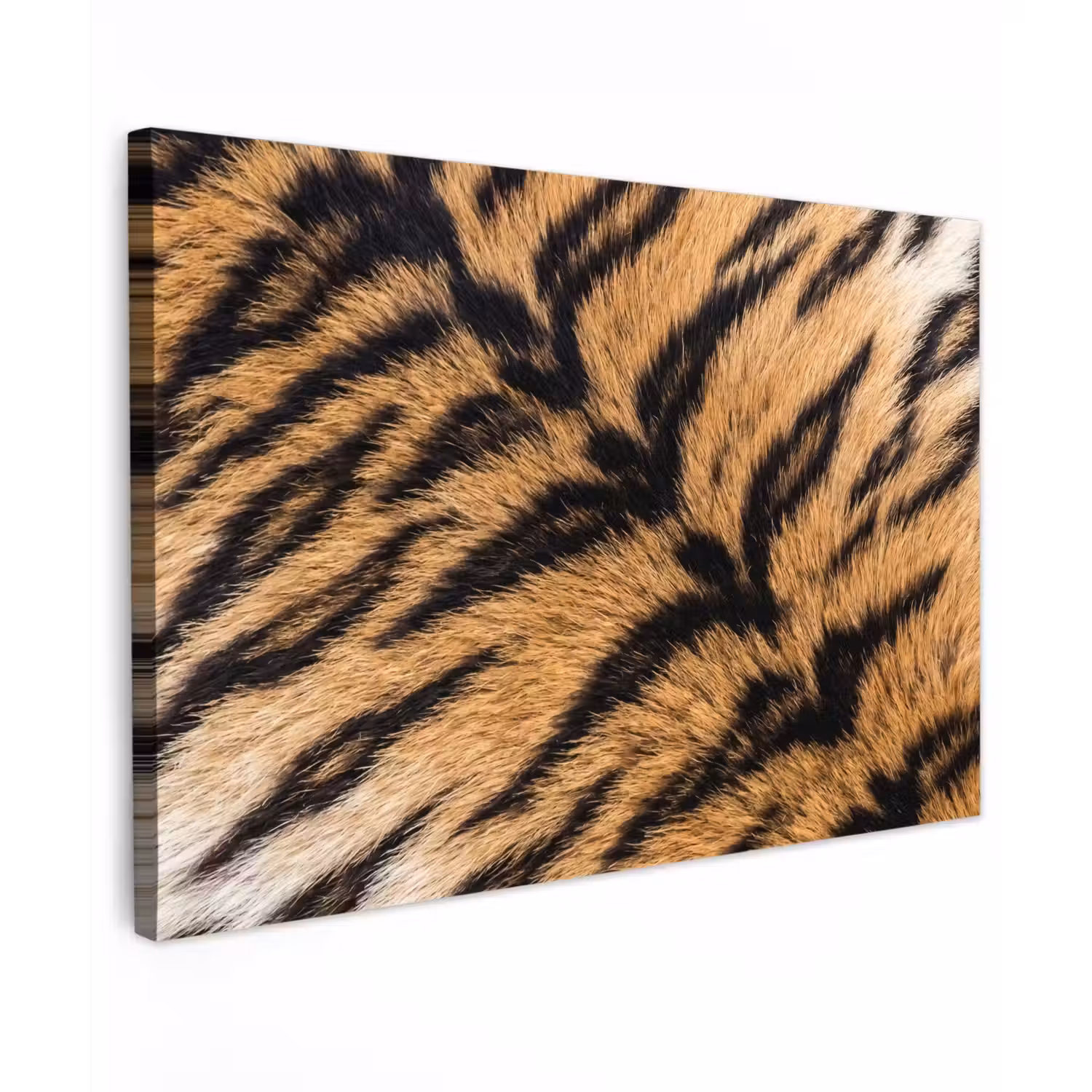 Realistisch - Tijgervacht - Zwart canvas 2cm klein -z3d