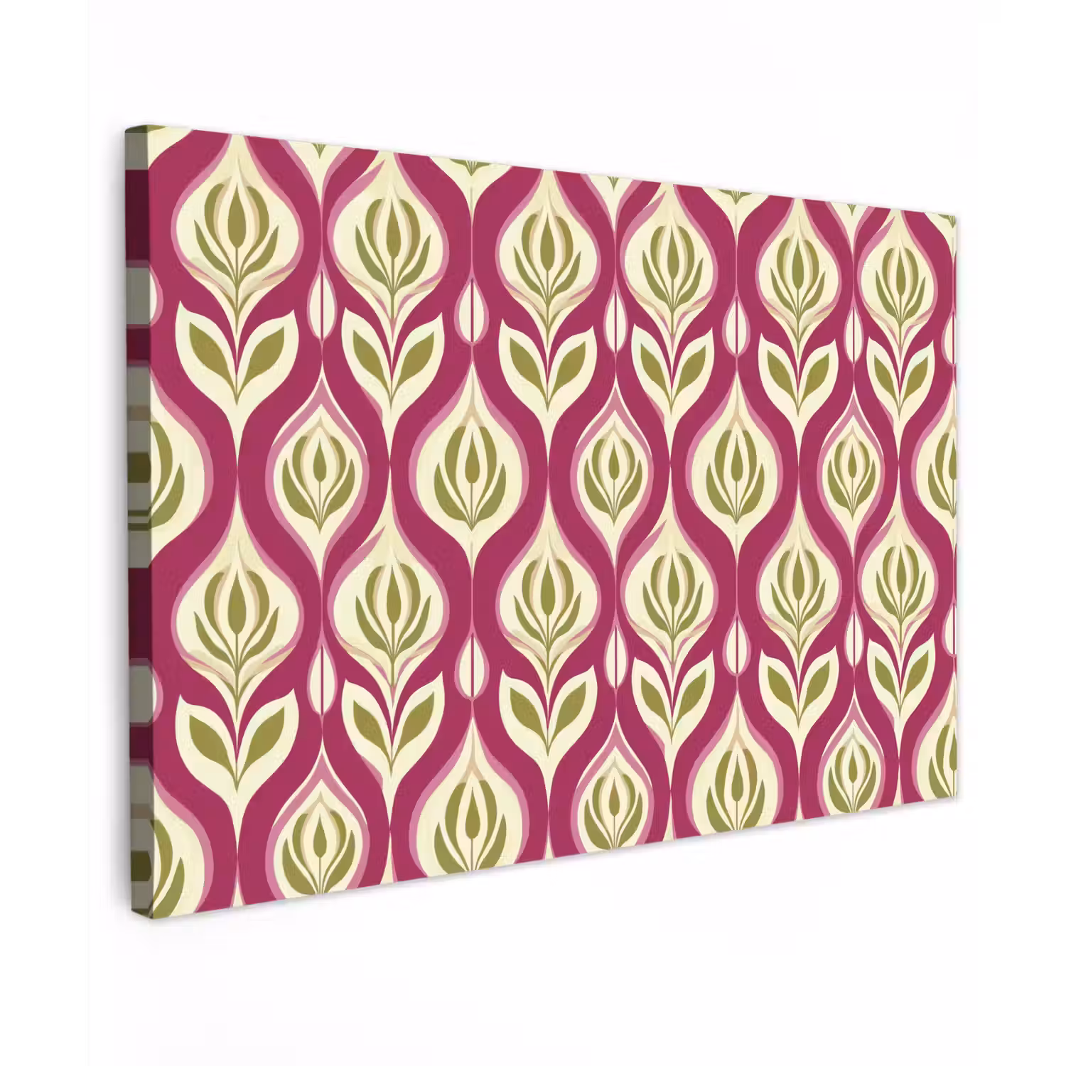 Retro - Floraal - Paars canvas 2cm klein 34 -z3d