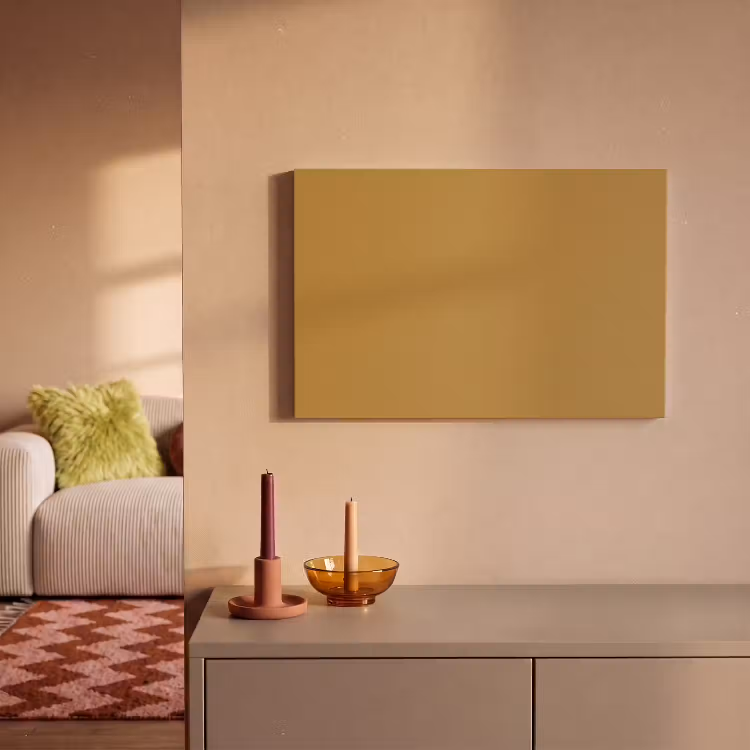 Rhythmic - Ochre - Geel canvas 2cm klein 34 -sfeer1