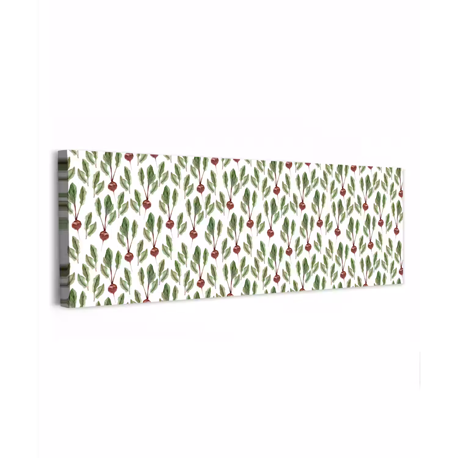 Rood - Bieten - Blad - Patroon canvas 2cm klein 828 -z3d