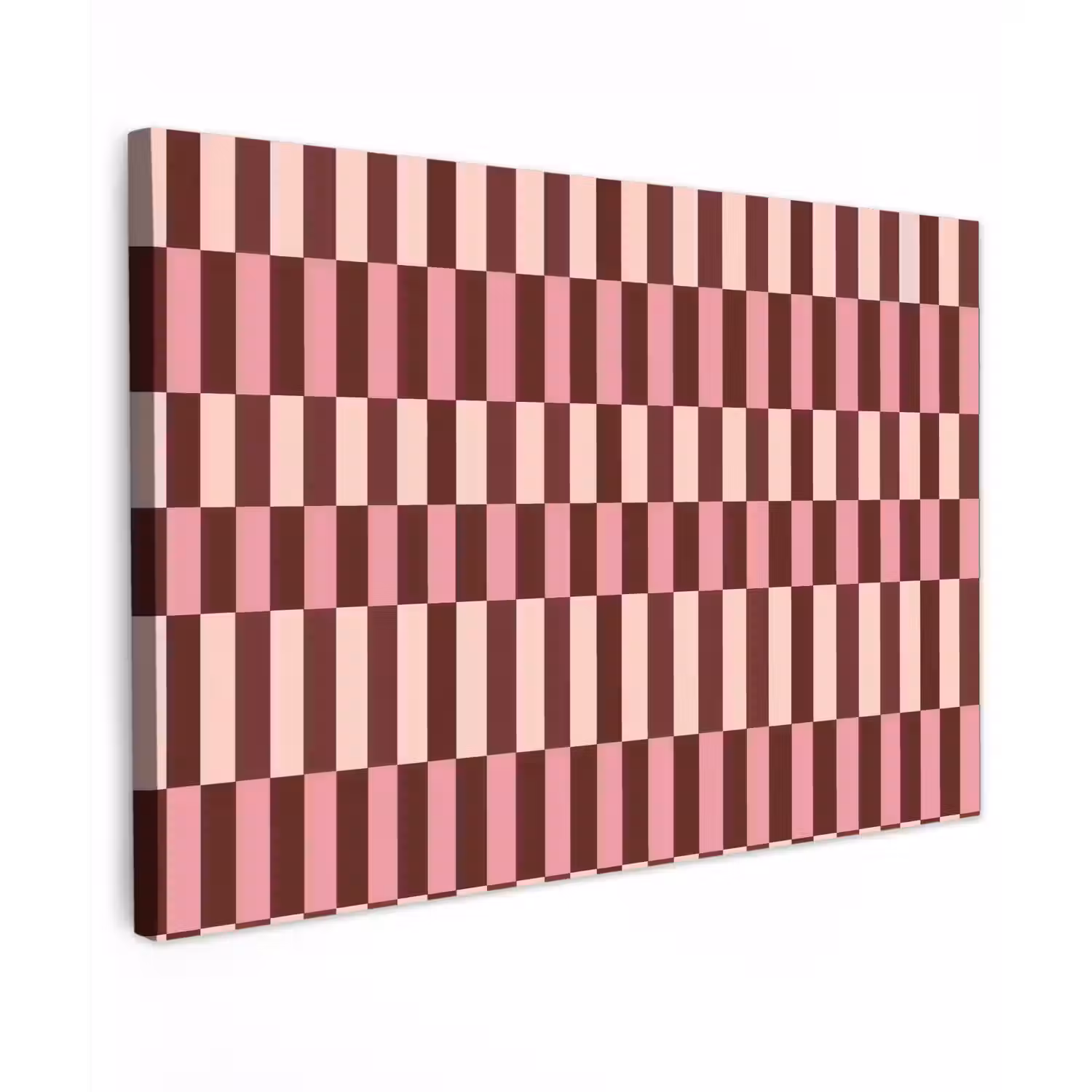 Roze - Rood - Blokjes canvas 2cm klein 34 -z3d