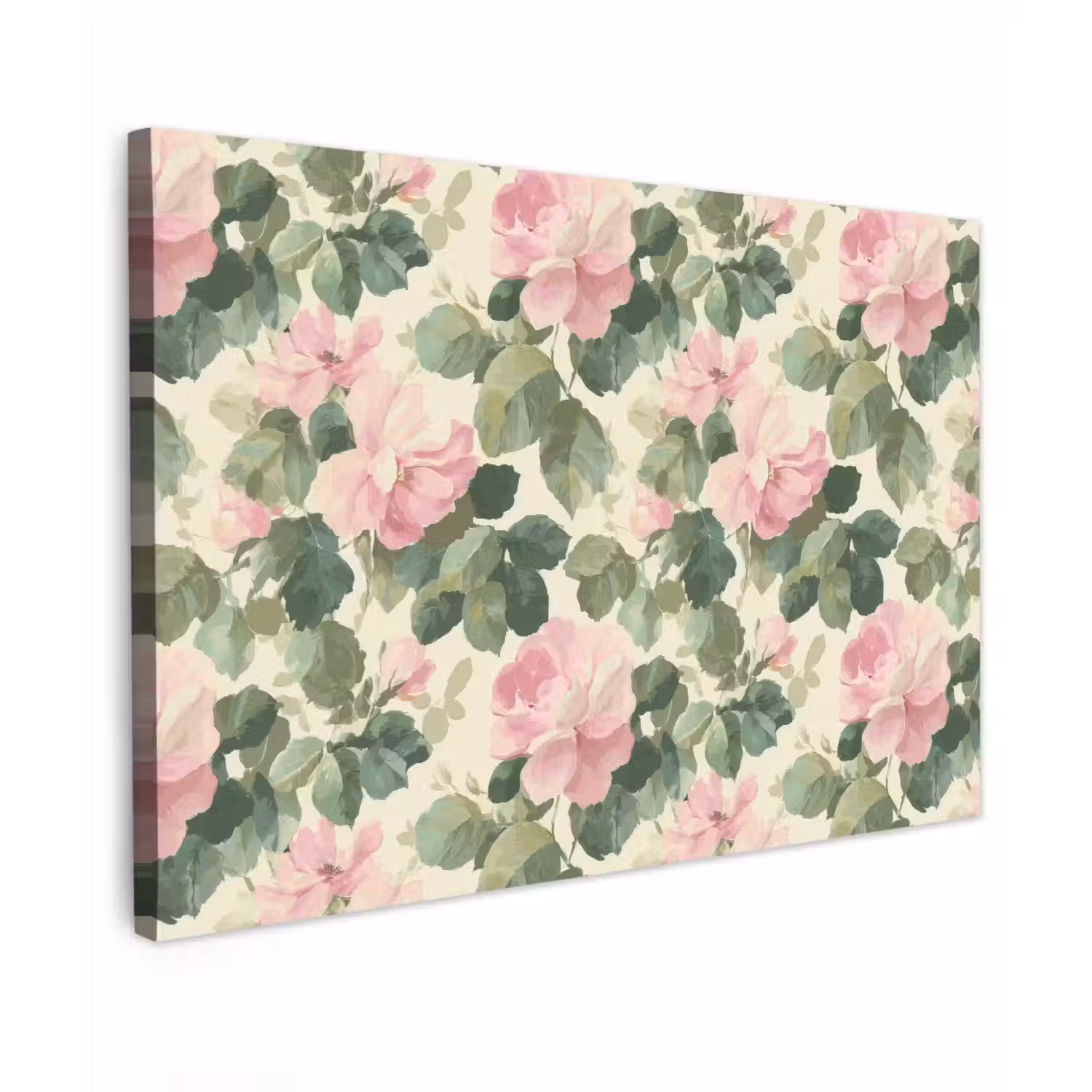 Rozen - Botanisch - Roze canvas 2cm klein 34 -z3d