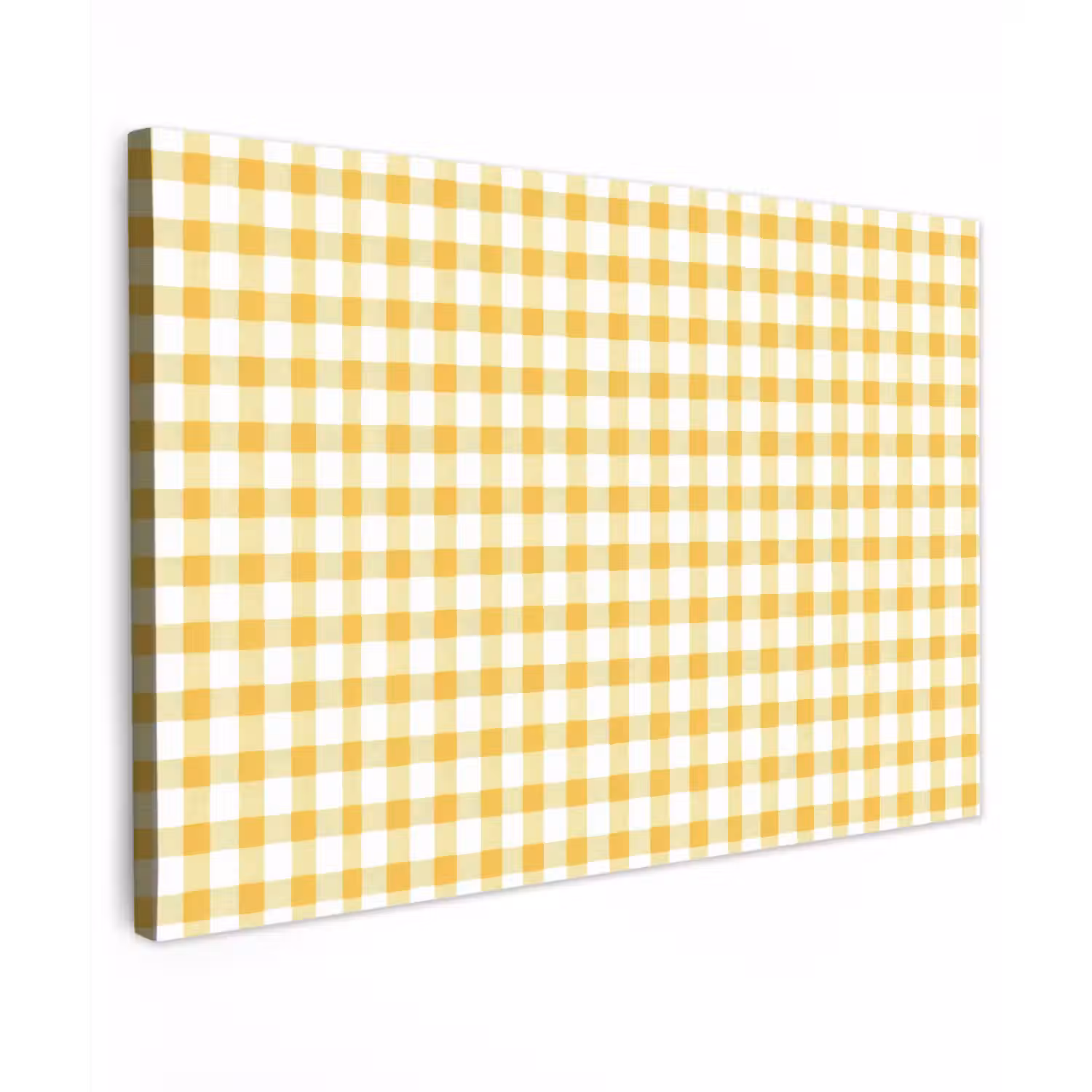 Ruit - Gingham - Klassiek - Geel en Wit canvas 2cm klein 34 -z3d