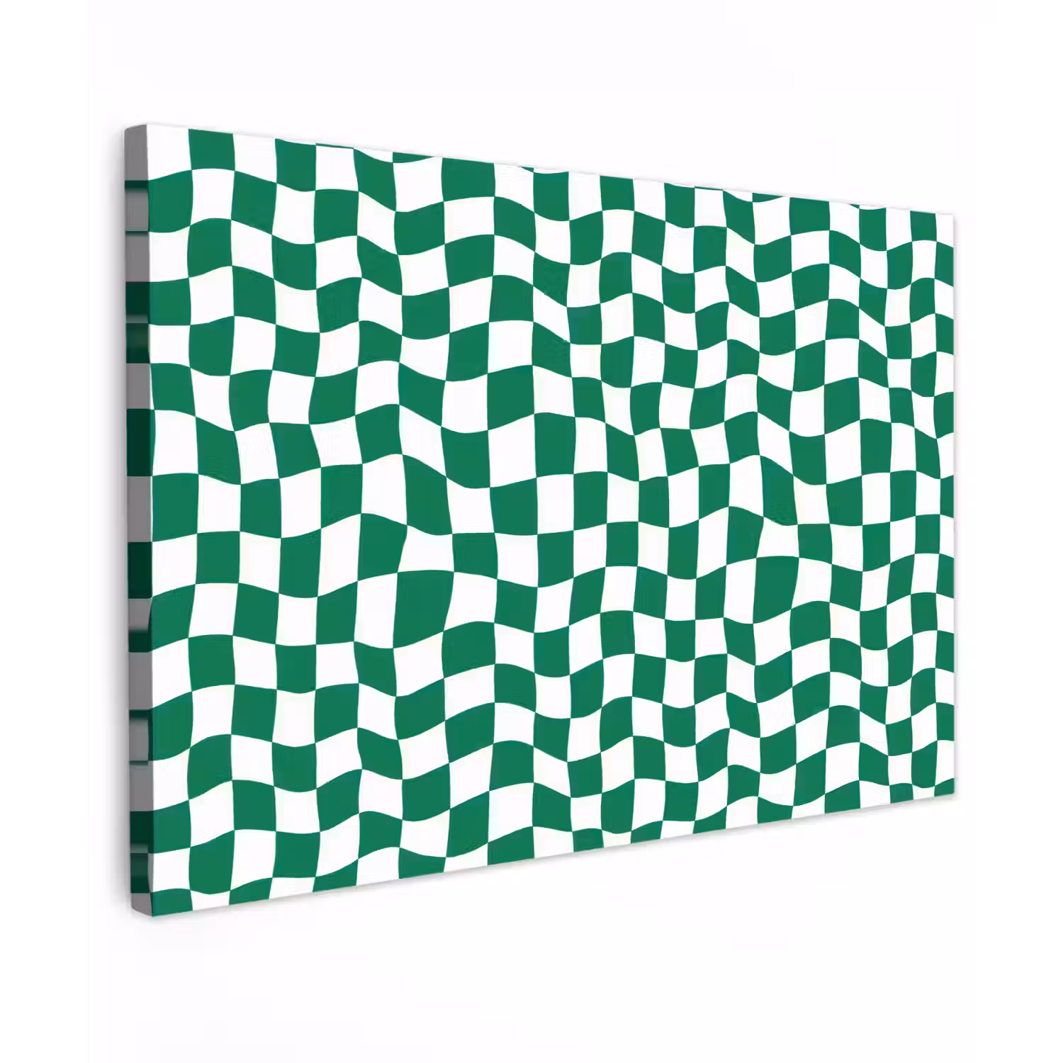 Schaakbord - Golvend - Groen canvas 2cm klein 34 -z3d