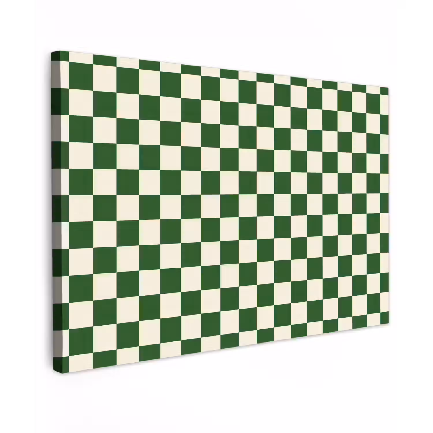 Schaakbord - Patroon - Groen canvas 2cm klein 34 -z3d