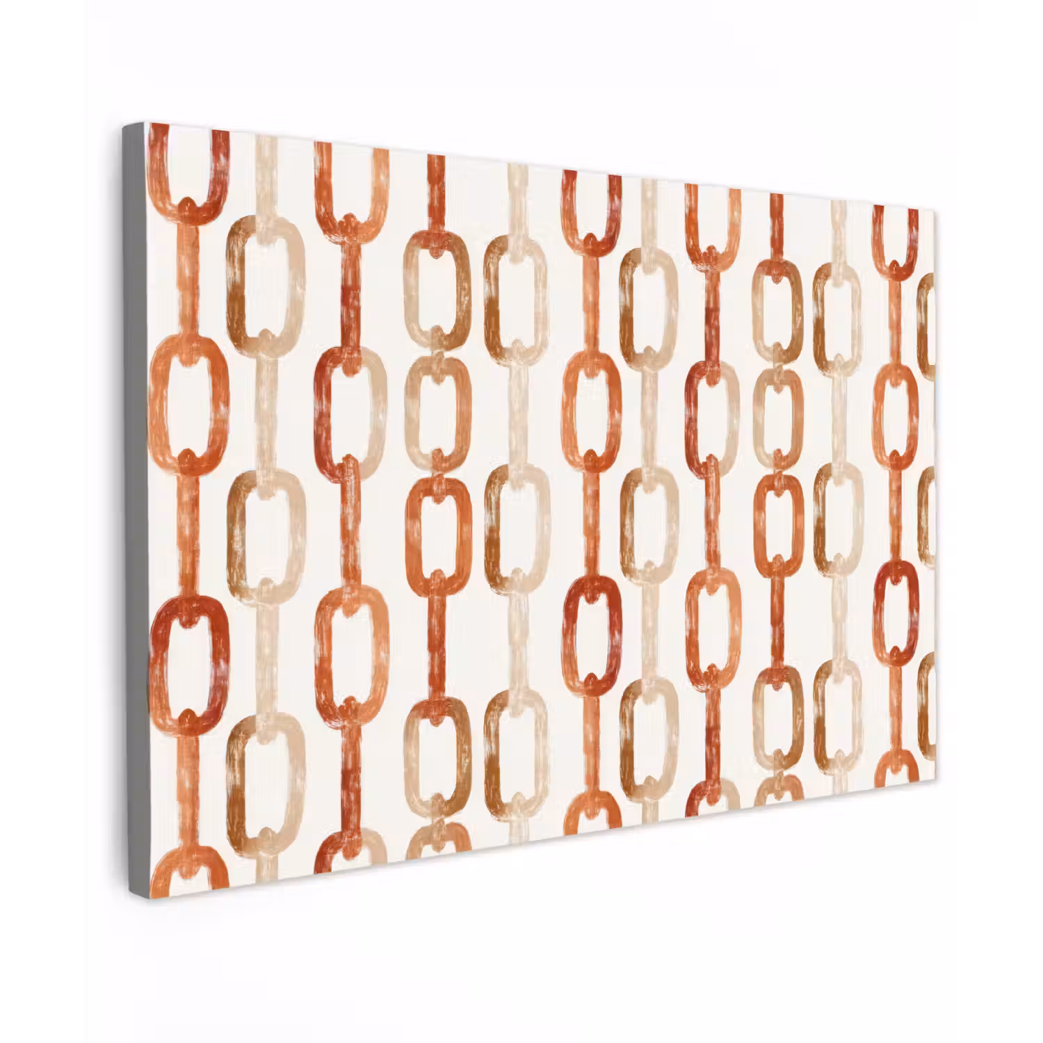 Schakels - Patroon - Aquarel - Terracotta canvas 2cm klein 34 -z3d