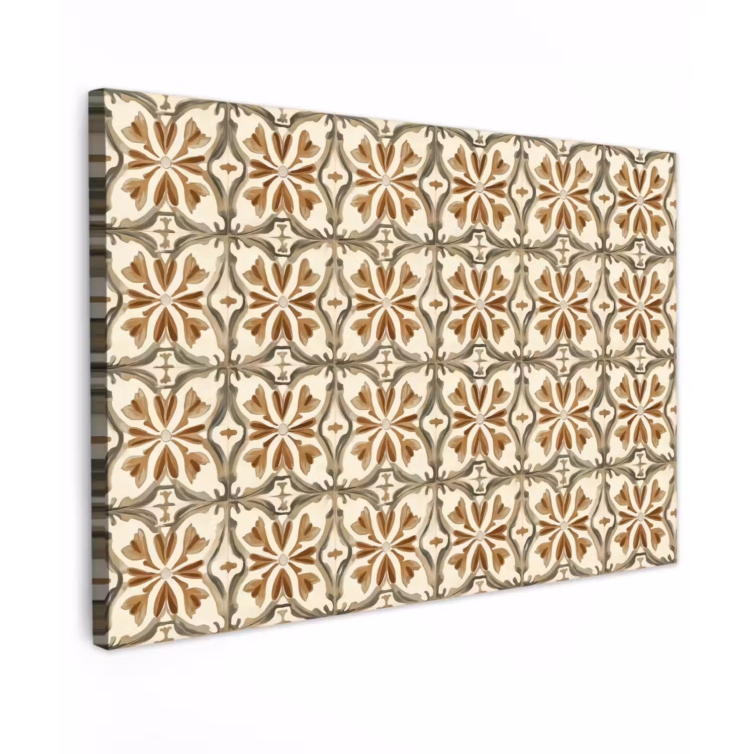 Siertegel - Patroon - Bruin canvas 2cm klein 34 -z3d