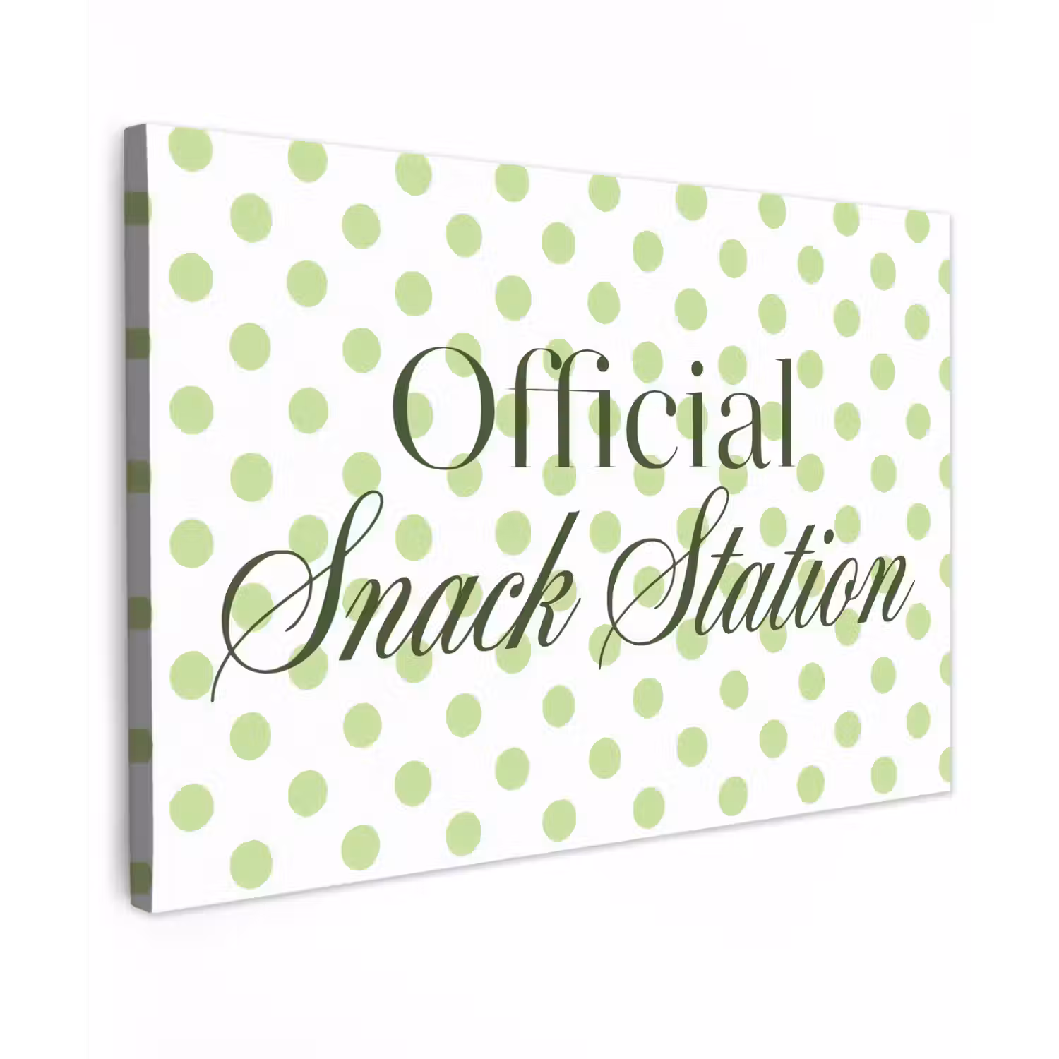 Snack Station - Groen - Stippen canvas 2cm klein -z3d