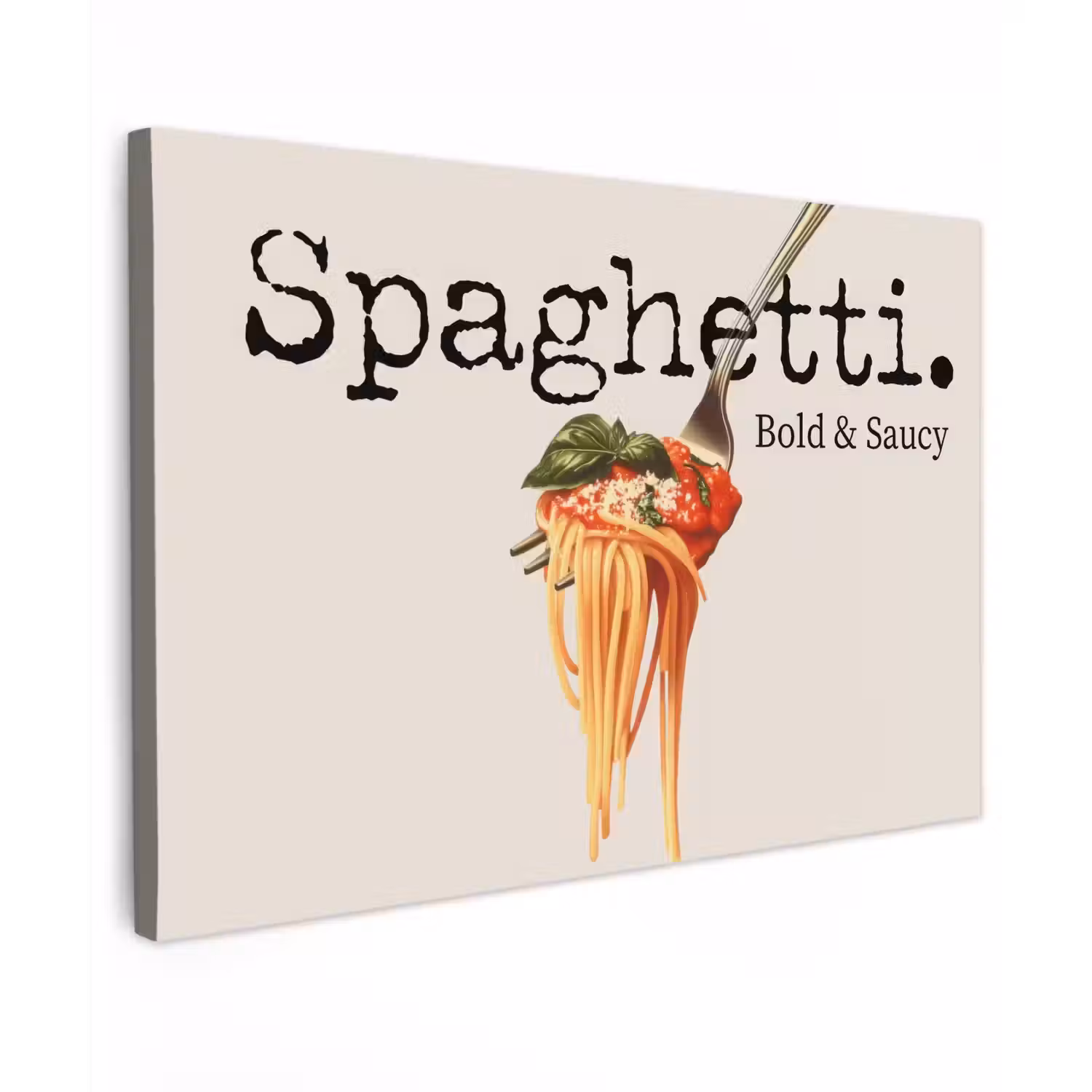 Spaghetti - tomatensaus - Parmezaanse kaas canvas 2cm klein -z3d