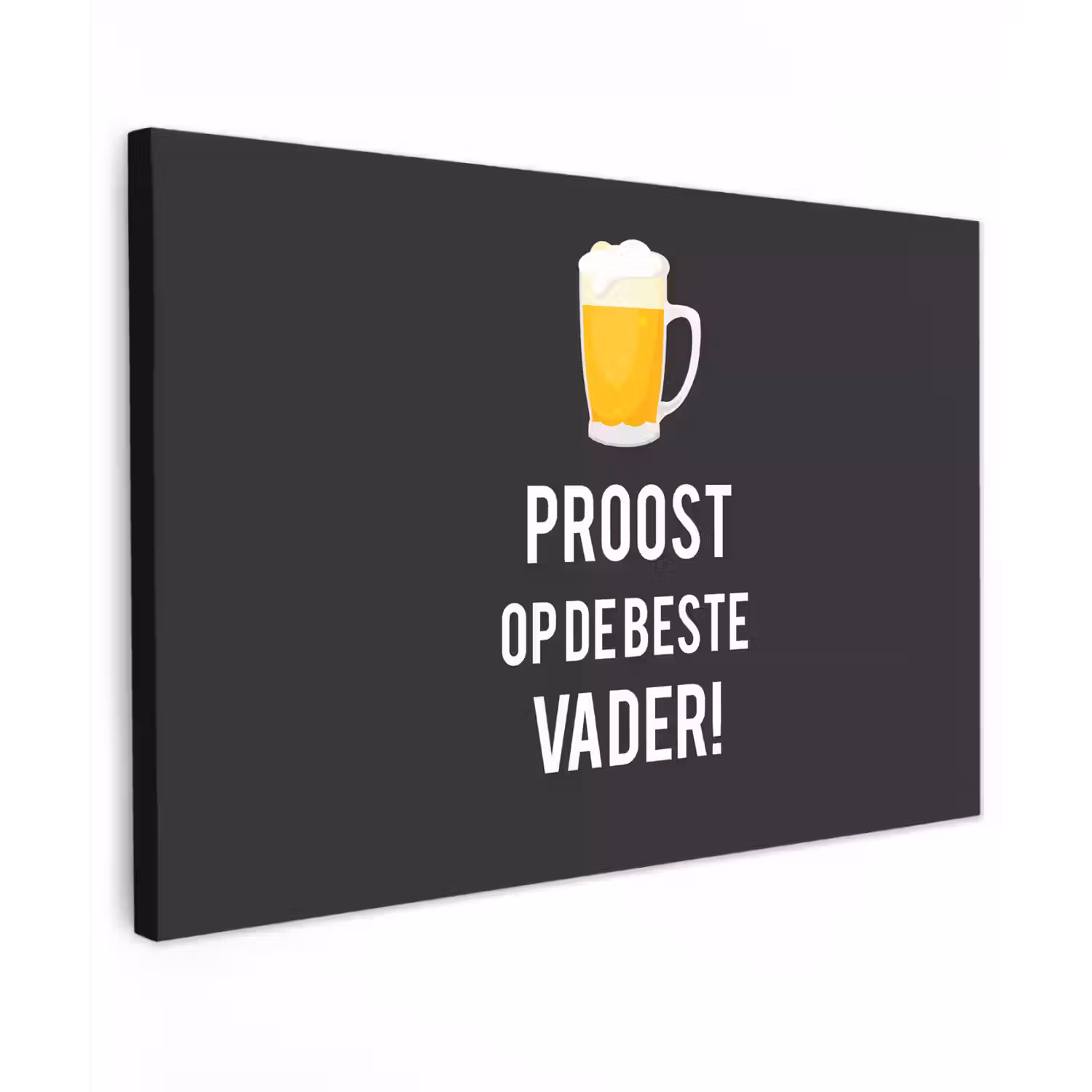 Spreuken - Proost op de beste vader - Quotes - Papa canvas 2cm klein -z3d