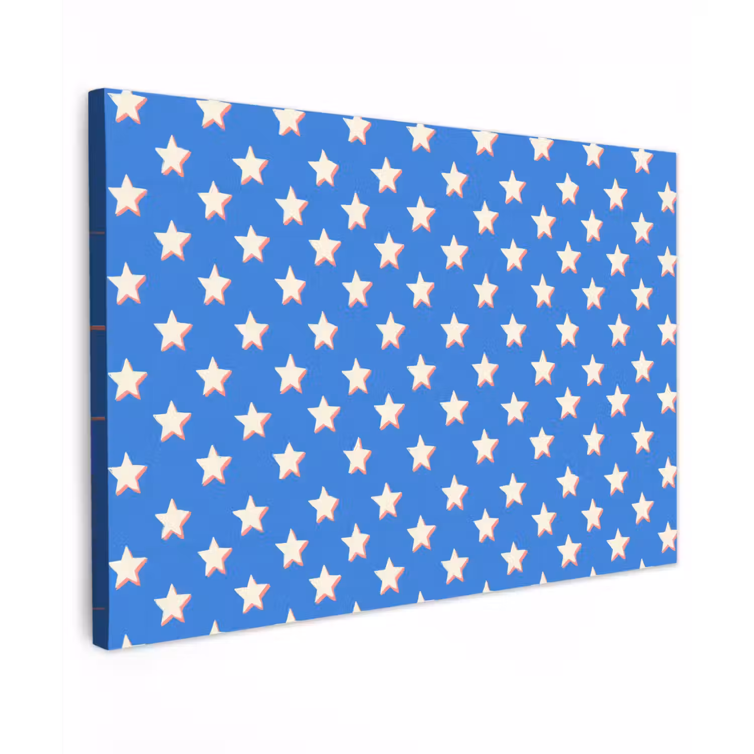 Sterren - Patroon - Blauw canvas 2cm klein 34 -z3d