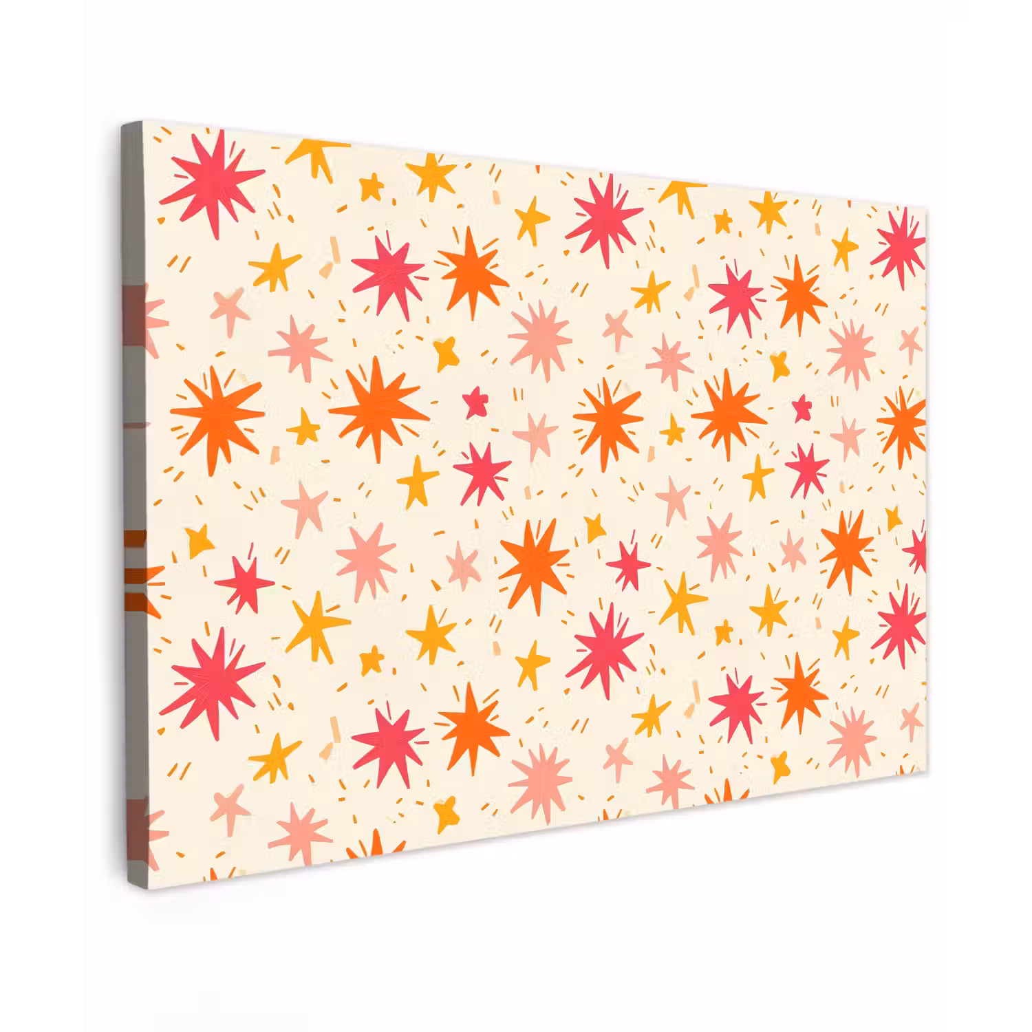 Sterren - Speels - Kleurrijk canvas 2cm klein 34 -z3d