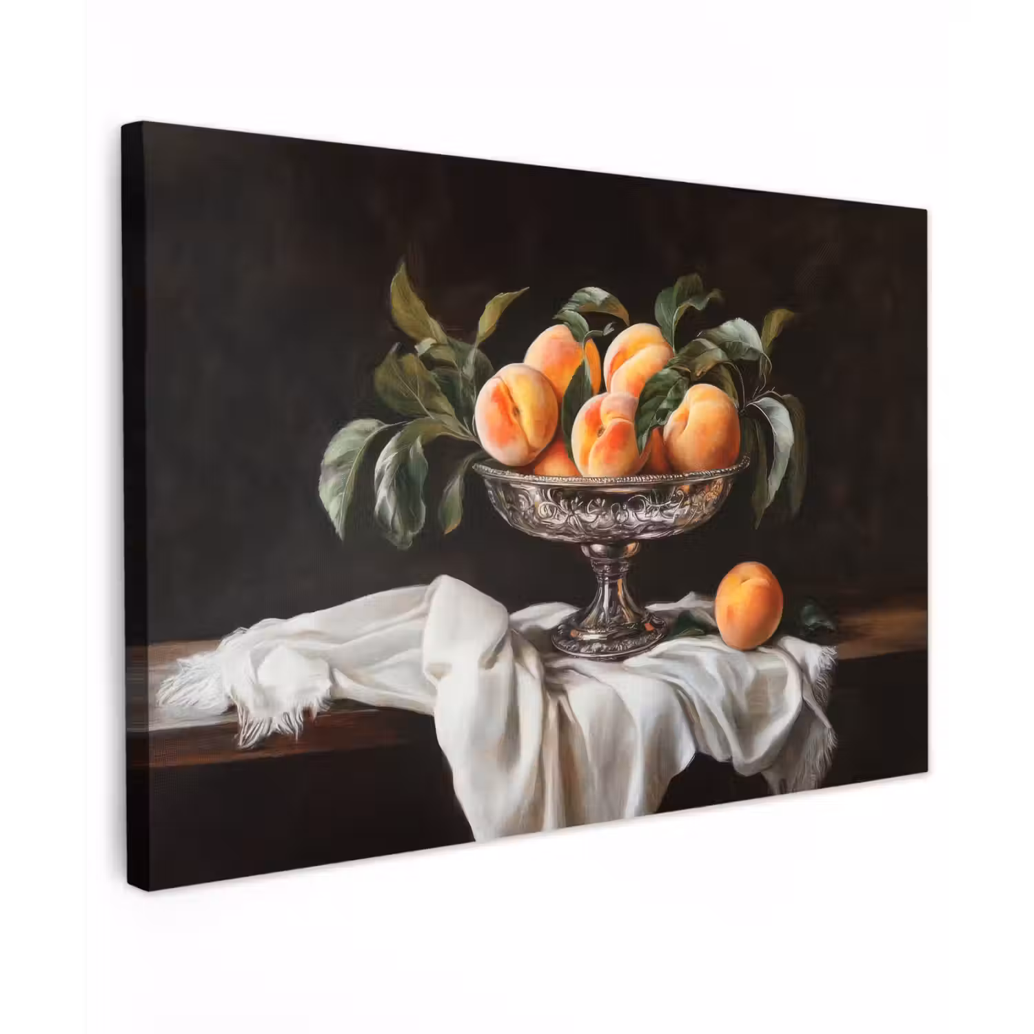 Stilleven - Perziken - Vintage canvas 2cm klein -z3d