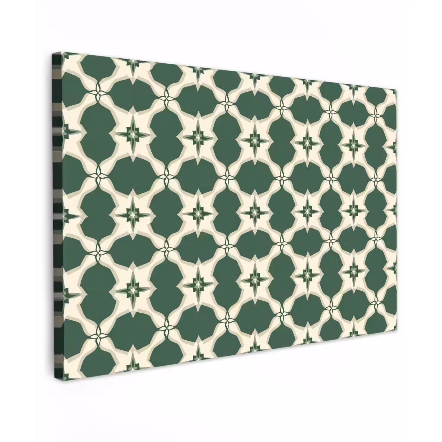 Tegel - Klassiek - Groen canvas 2cm klein 34 -z3d