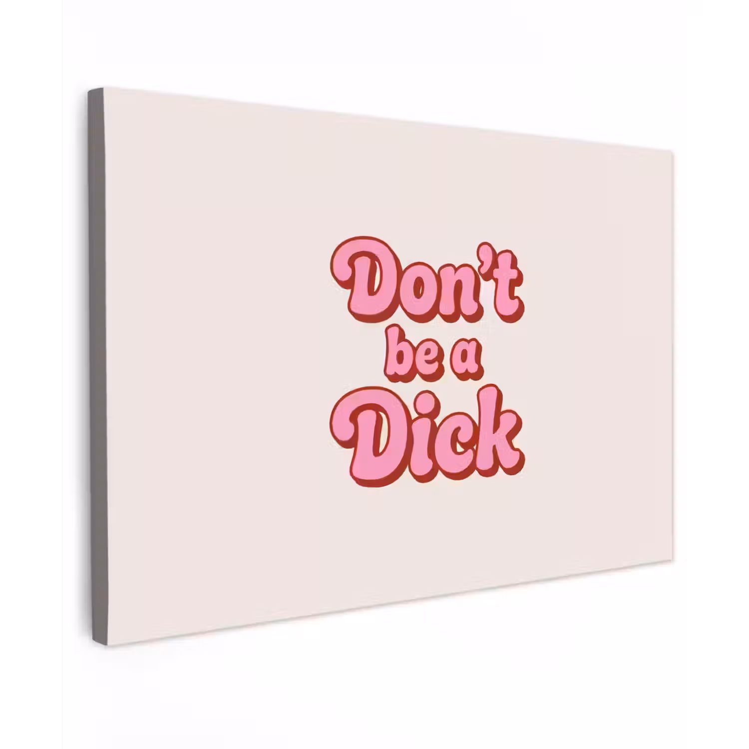 Tekst - Boodschap - Roze canvas 2cm klein -z3d