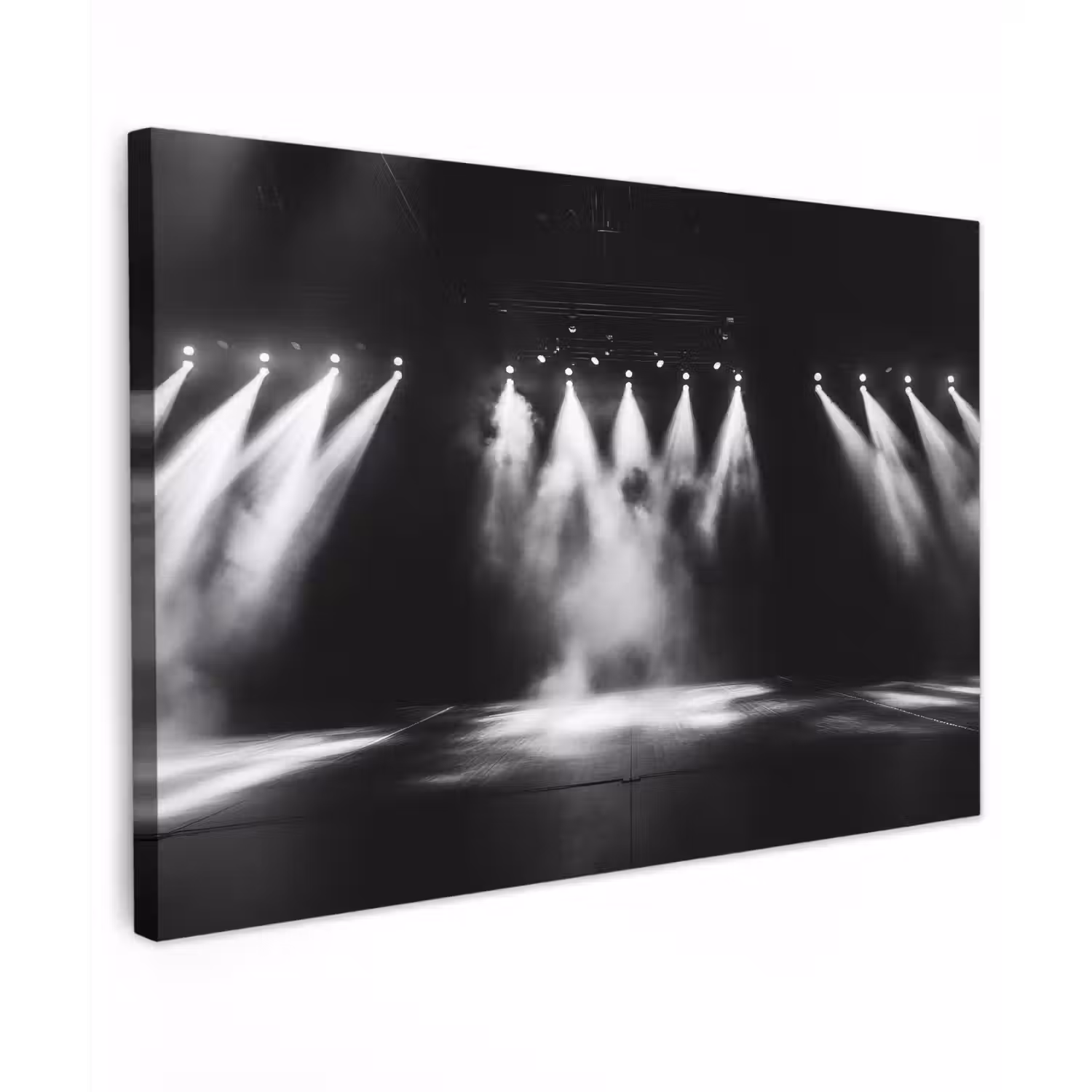 Theaterzaal - Mist - Spotlights - Zwart canvas 2cm klein -z3d