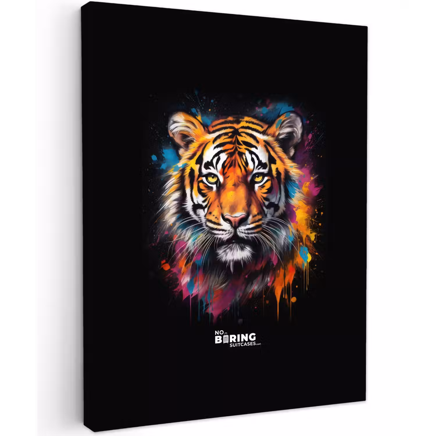 Tijger als street art kunstwerk canvas 2cm klein -z3d