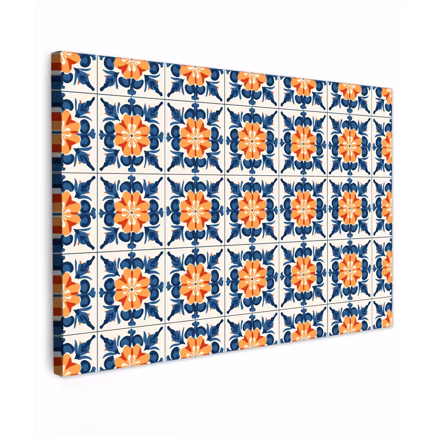 Traditioneel - Tegel - Oranje canvas 2cm klein 34 -z3d