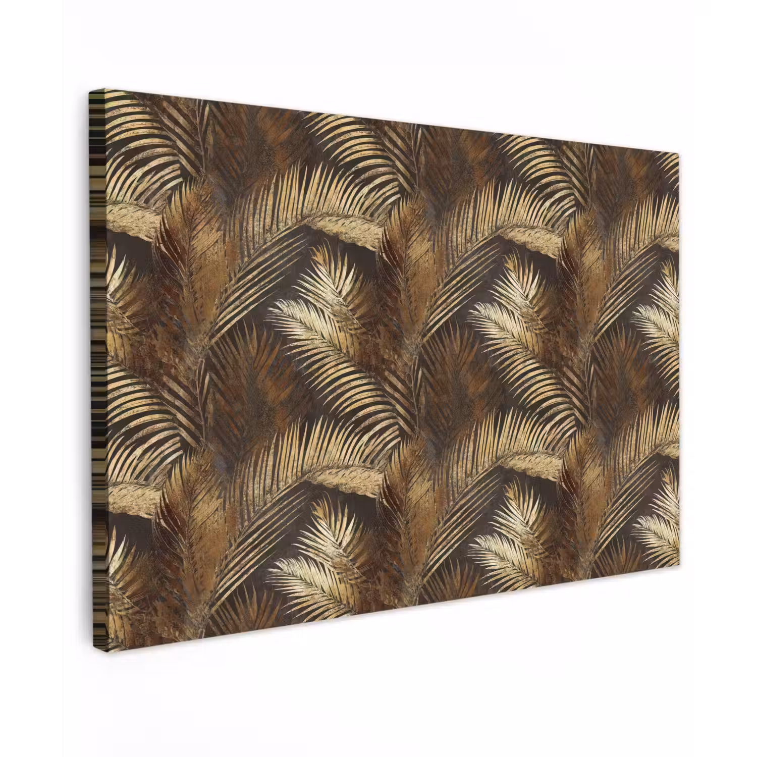 Tropisch - Bladeren - Goud canvas 2cm klein 34 -z3d