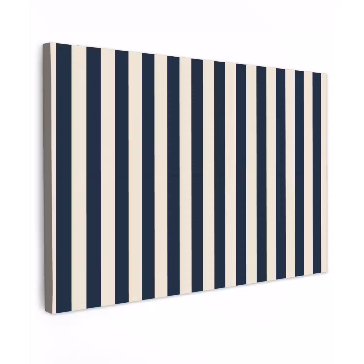Verticale strepen - Blauw - Crème canvas 2cm klein 34 -z3d