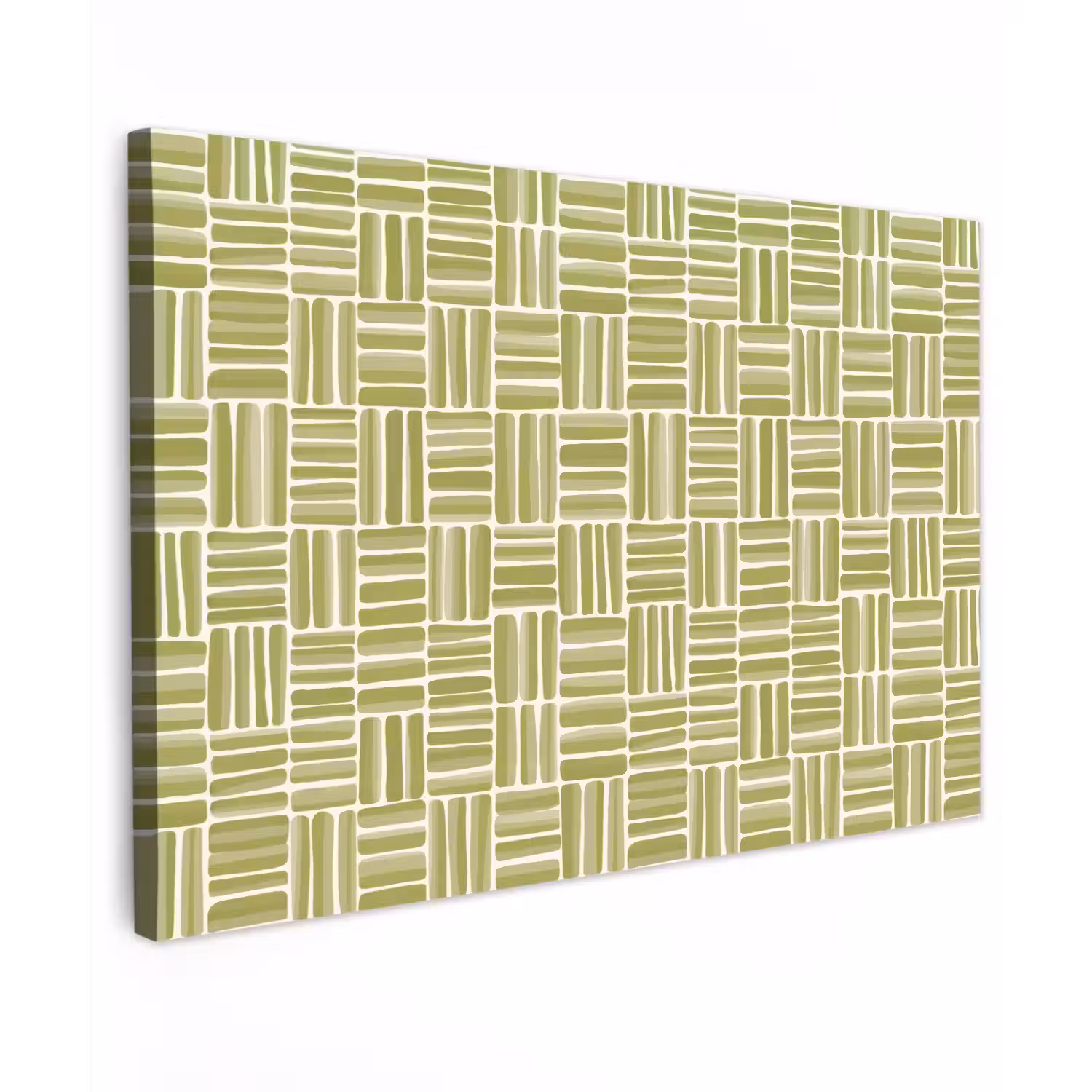 Vlecht - Patroon - Groen canvas 2cm klein 34 -z3d