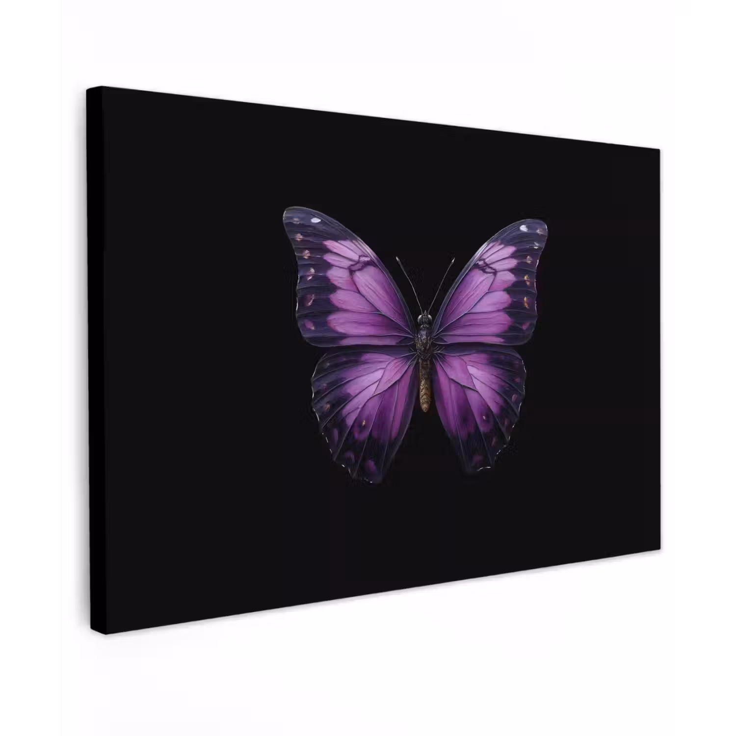 Vlinder - Paars - Levendig canvas 2cm klein -z3d