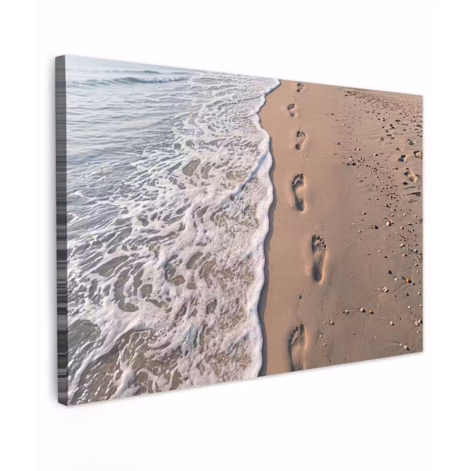 Voetstappen - Vloedlijn - Zee canvas 2cm klein -z3d