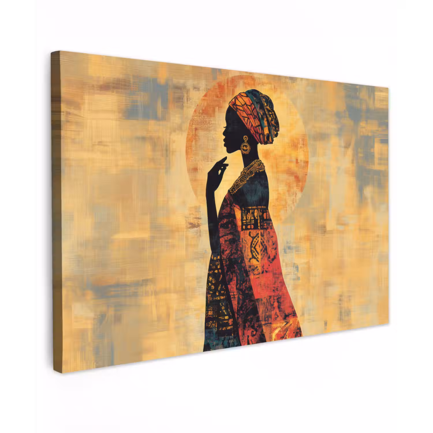 Vrouw - Silhouet - Patronen - Sierlijk canvas 2cm klein -z3d