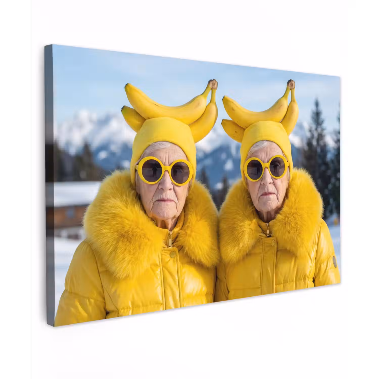 Vrouwen - Bananen - Geel canvas 2cm klein -z3d