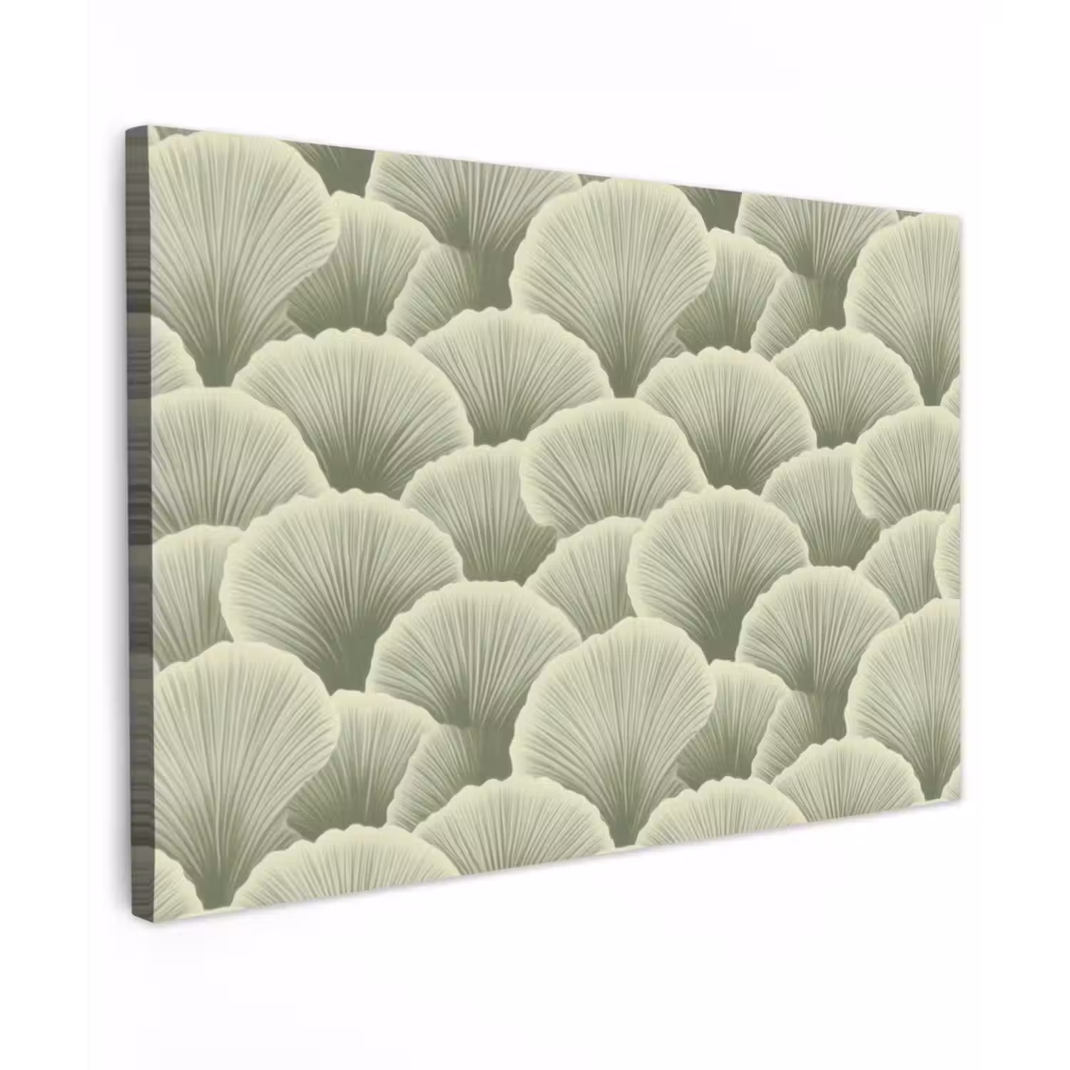 Waaier - Blad - Groen canvas 2cm klein 34 -z3d