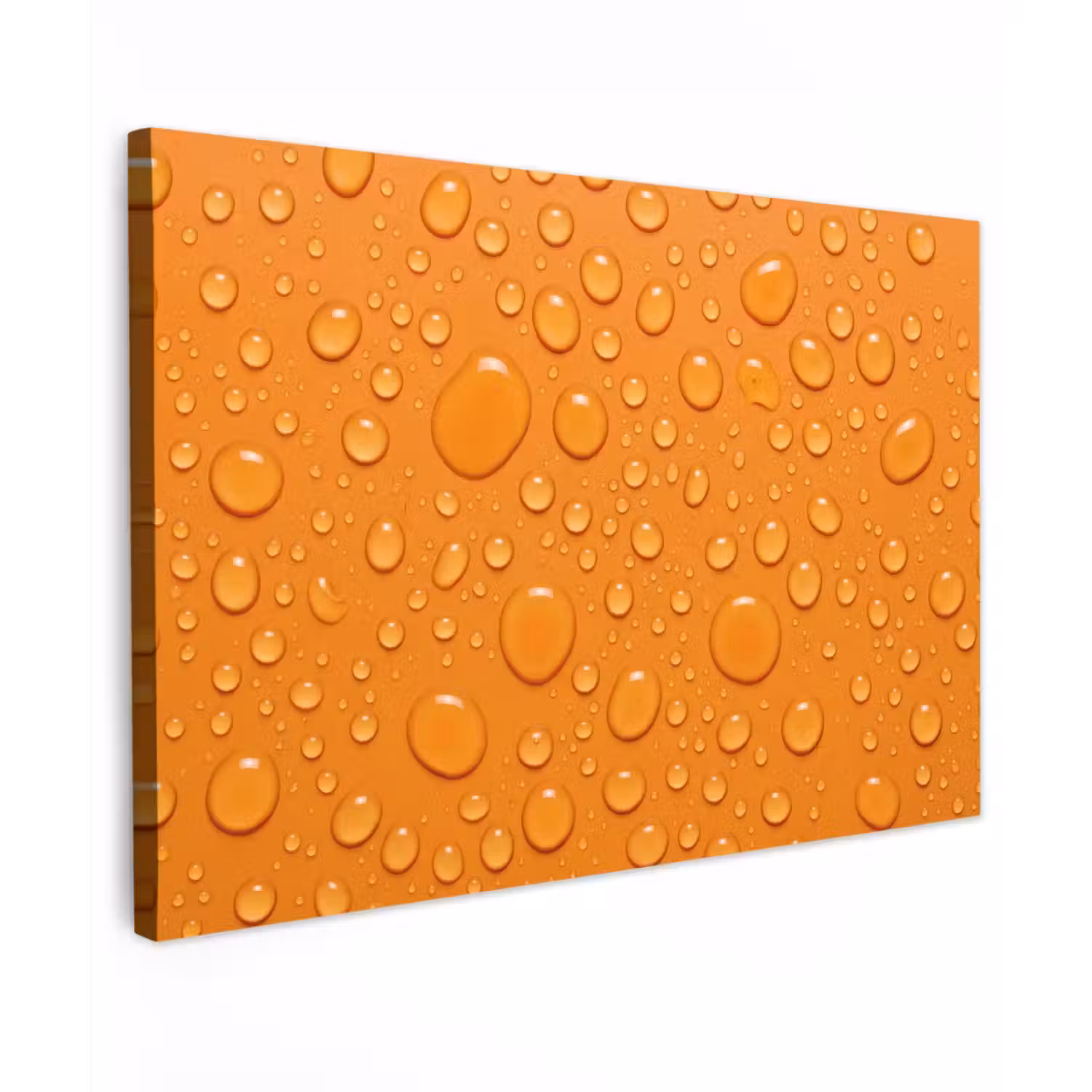 Water - Druppels - Oranje canvas 2cm klein -z3d