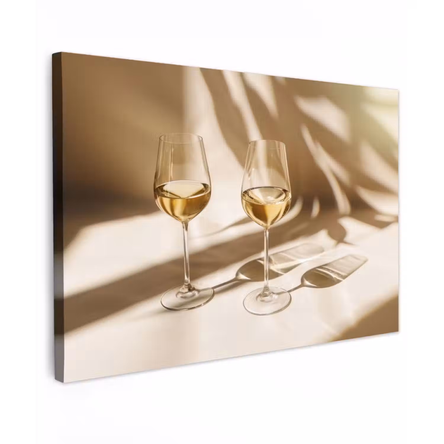 Wijn - Wijnglazen - Wit canvas 2cm klein -z3d