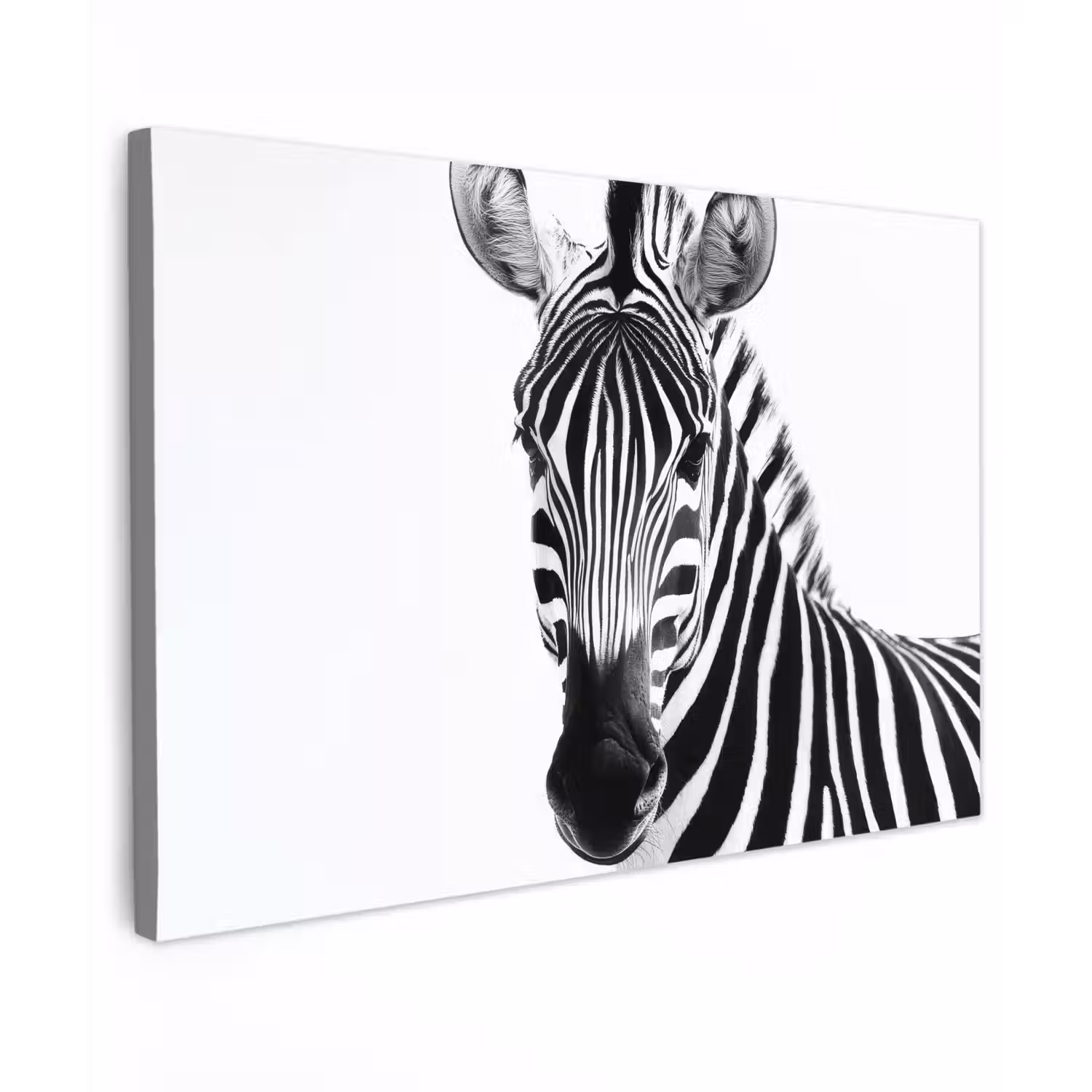 Zebra - Close-up - Zwart - Strepen canvas 2cm klein -z3d