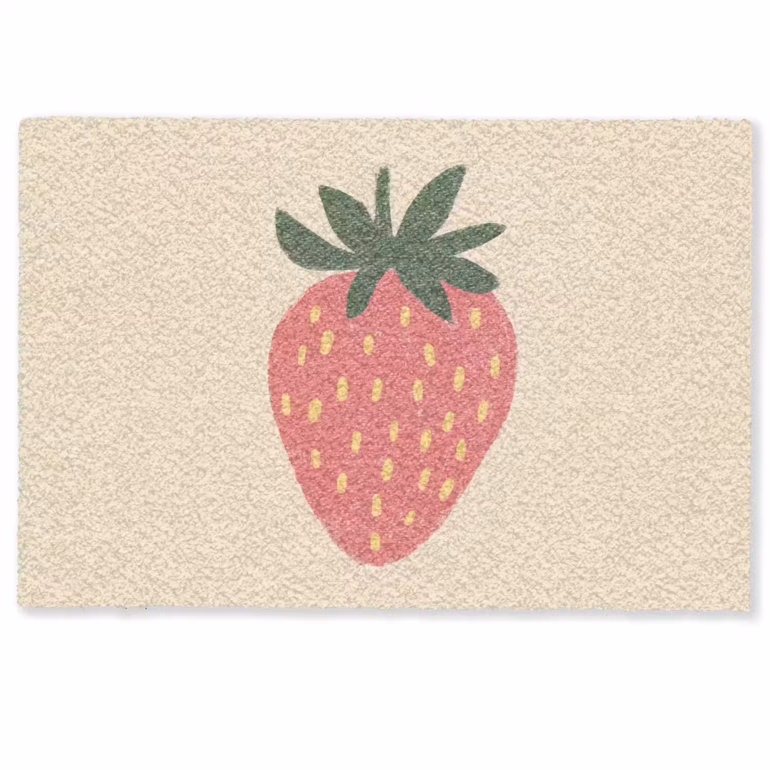 Aardbei - Minimalistisch - Rood - Fruit Deurmat klein -zkaufland3d