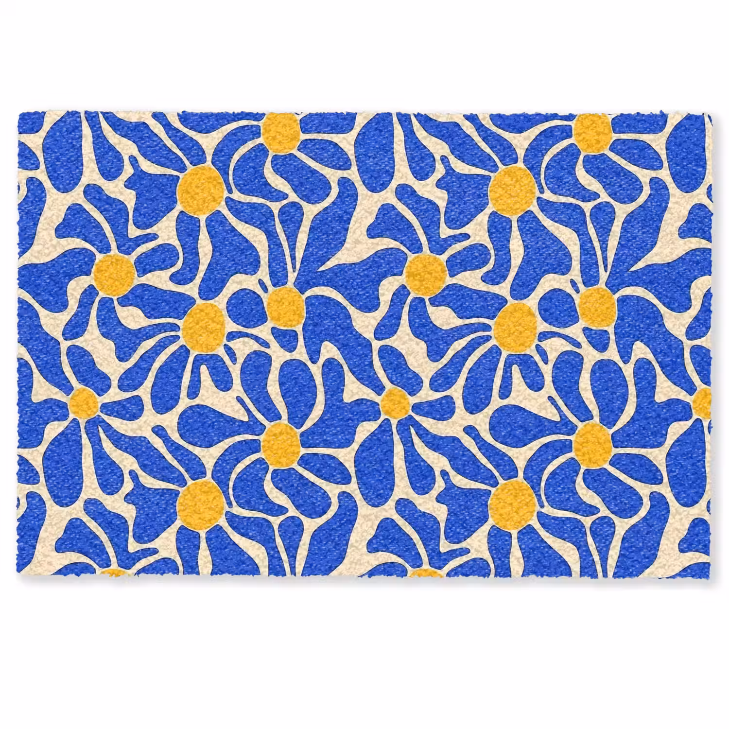 Abstract - Bloem - Blauw Deurmat klein 898 -zkaufland3d
