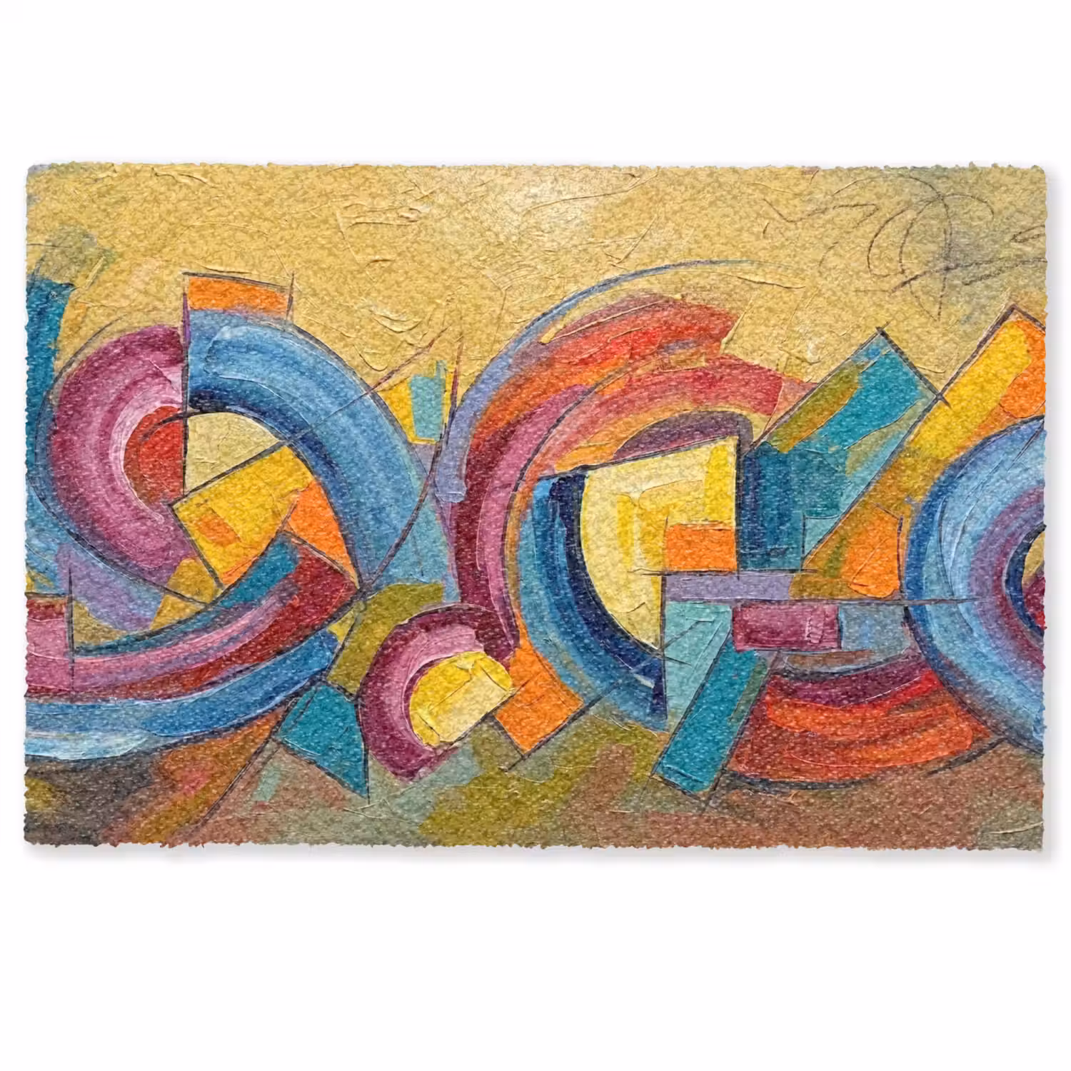 Abstract - Cirkels - Schilderij - Kleurrijk - Dynamisch Deurmat klein -zkaufland3d
