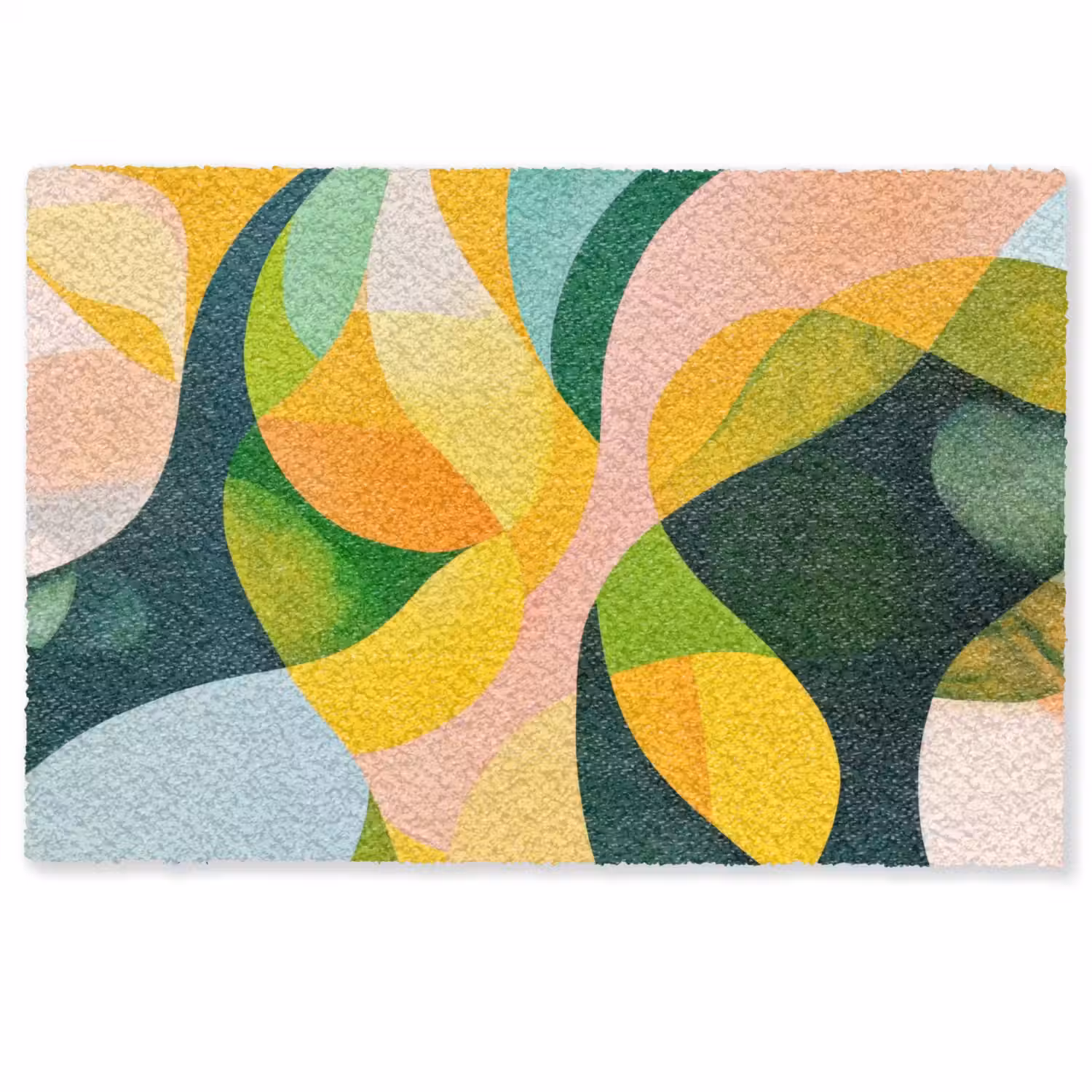 Abstract - Geel - Roze - Groen Deurmat klein -zkaufland3d