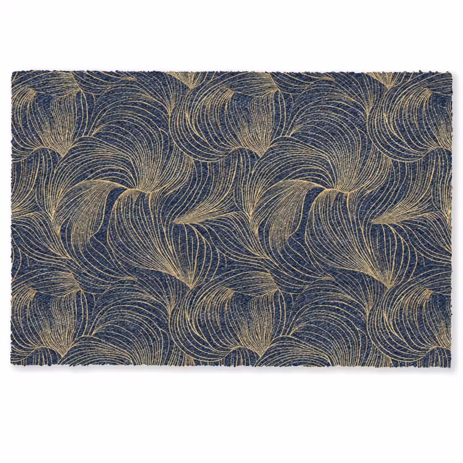 Abstract - Lijnen - Blauw - Goud Deurmat klein 898 -zkaufland3d