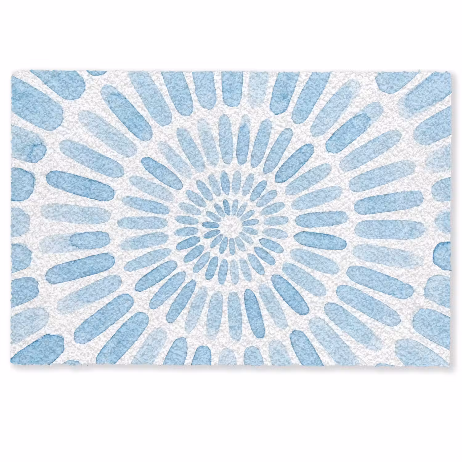 Abstract - Vormen - Kunst - Aquarel - Blauw Deurmat klein -zkaufland3d