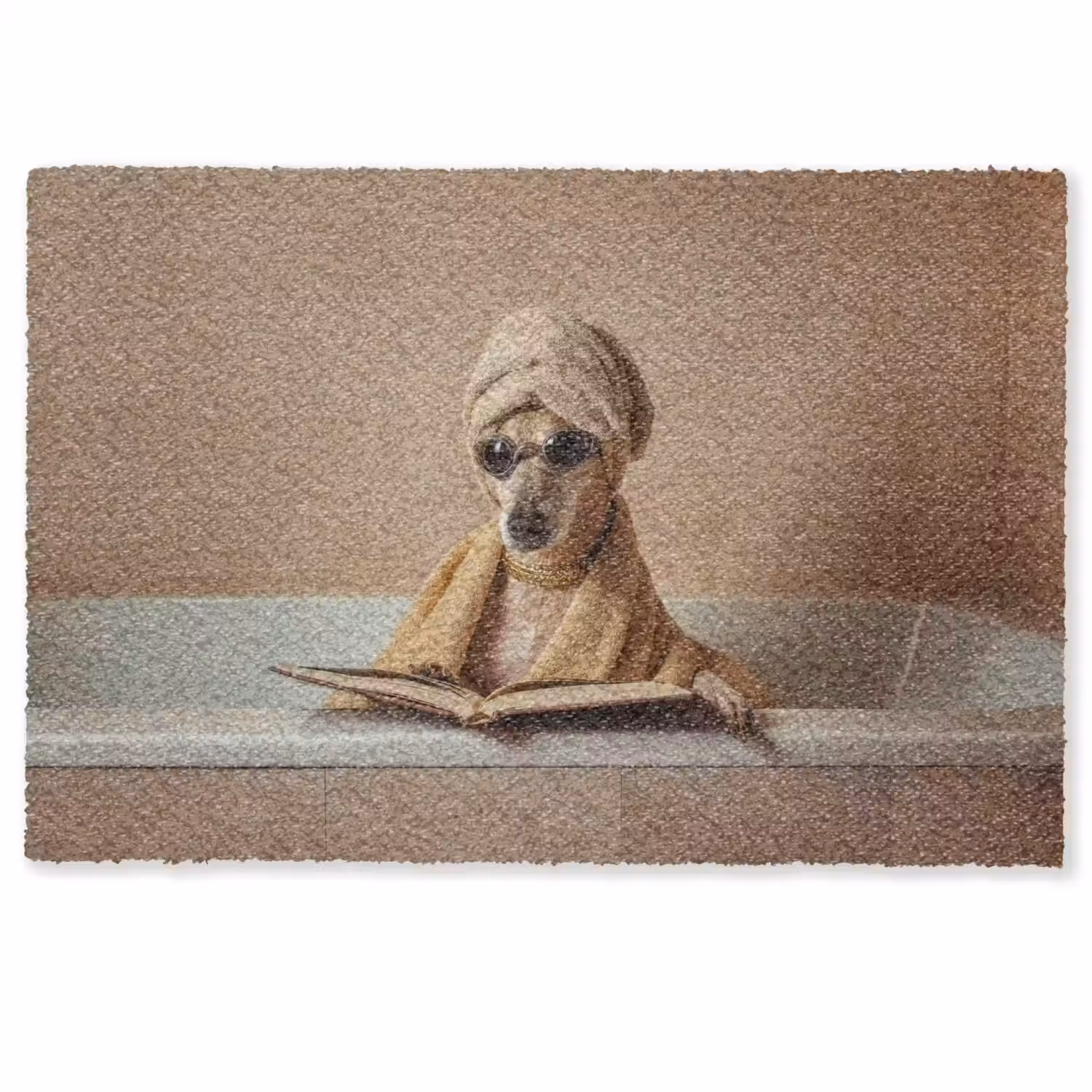 Bad - Hond - Boek - Zonnebril Deurmat klein -zkaufland3d