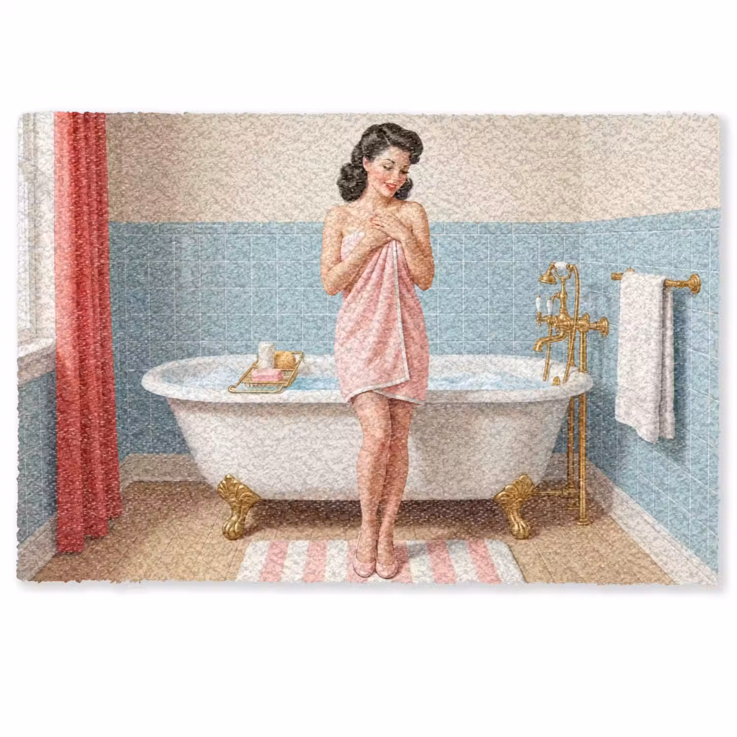 Badkamer - Vrouw - Roze Deurmat klein -zkaufland3d